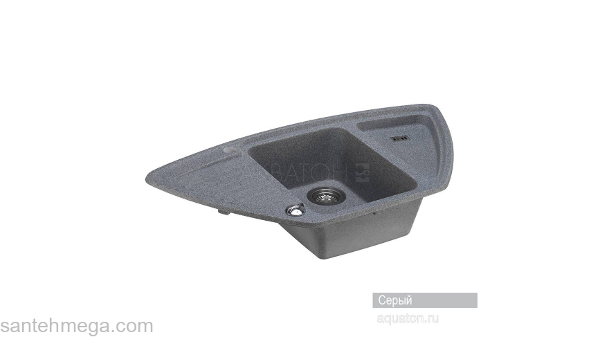 Мойка для кухни Акватон Лория угловая серая 1A715032LR230. Фото