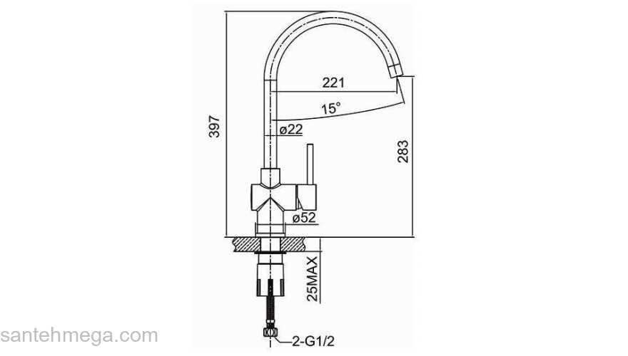 Смеситель для кухни IDDIS Kitchen K05STJ0i05. Фото