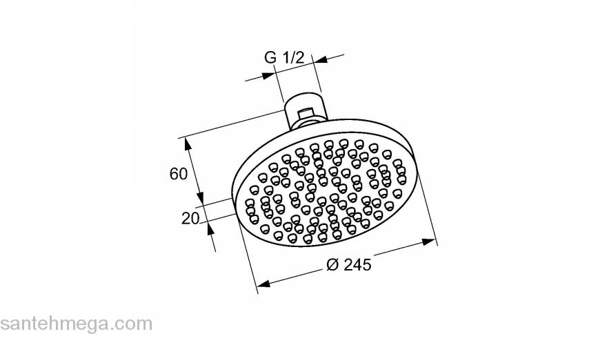 Верхний душ KLUDI A-Qa Eco 6652105-00. Фото