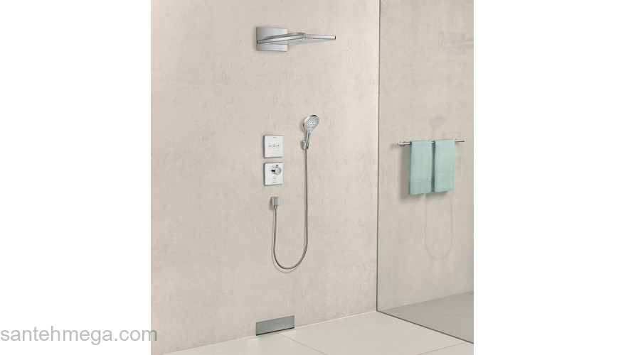 Шланговое подсоединение Hansgrohe Fixfit Square 26455140 (бронза) с клапаном обратного тока. Фото