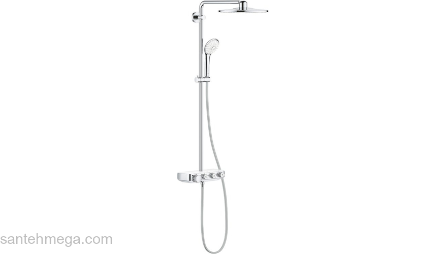 GROHE Душевая система с термостатом Grohe Euphoria SmartControl 310 Duo 26507LS0 белая луна. Фото