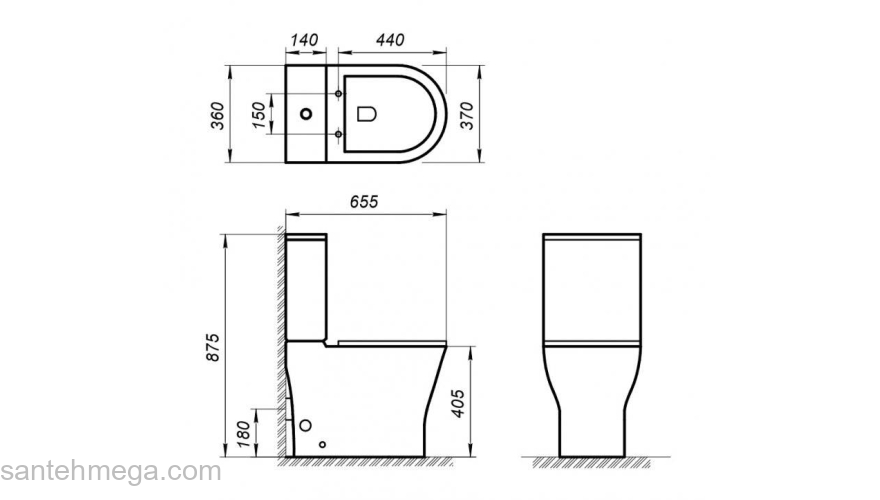 Чаша унитаза напольного безободкового BELBAGNO Acqua BB340CPR. Фото