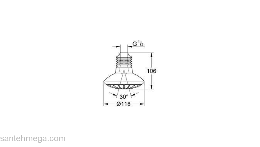 Верхний душ GROHE Euphoria Mono 27270000. Фото