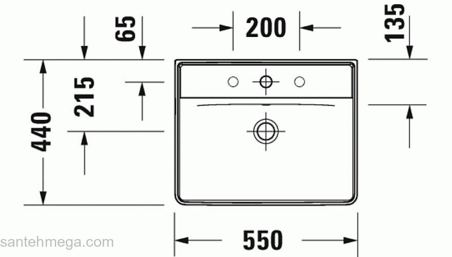 Раковина подвесная DURAVIT D-Neo 55х44 2366550000. Фото