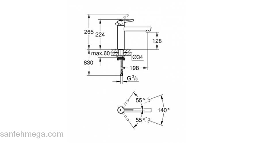 Смеситель для мойки GROHE Concetto New 31210001. Фото