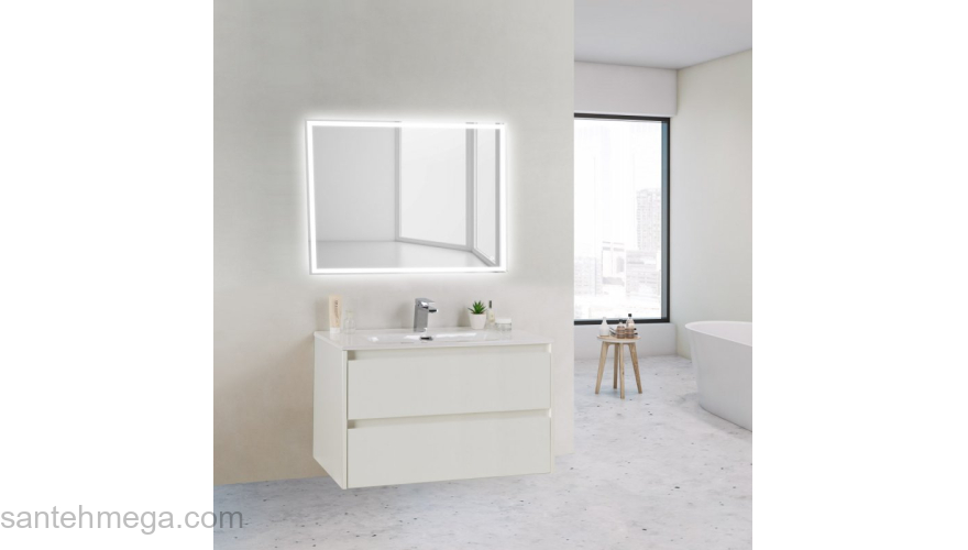 Тумба под раковину подвесная BELBAGNO KRAFT 39-800/390-2C-SO-BO Bianco Opaco. Фото