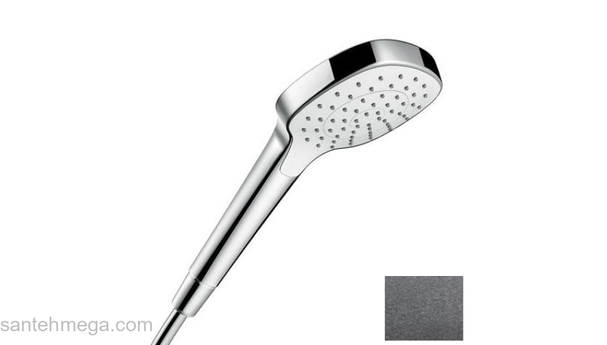 Ручной душ Croma Select E 1jet Hansgrohe 26814340, шлифованный черный хром. Фото