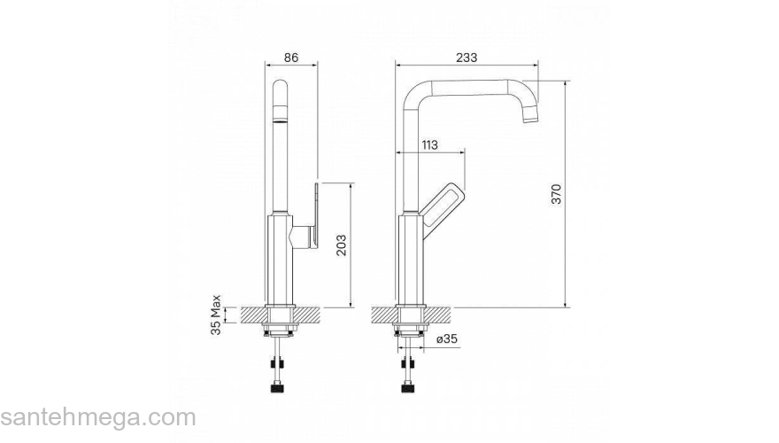 Смеситель для кухни Slide IDDIS SLIBG00i05. Фото