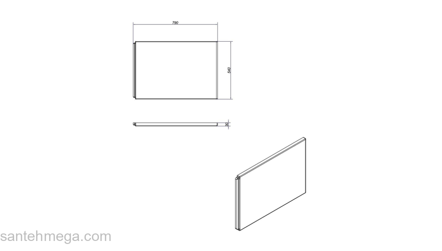 CERSANIT Панель для акриловых ванн VIRGO PB-VIRGO*80. Фото