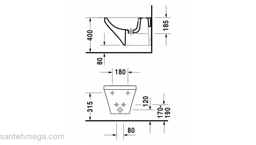 Биде подвесное DURAVIT DURASTYLE 2282150000. Фото