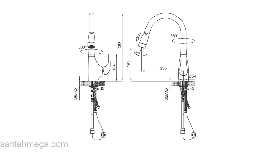 Смеситель для кухни IDDIS Kitchen K04SBP0I05. Фото