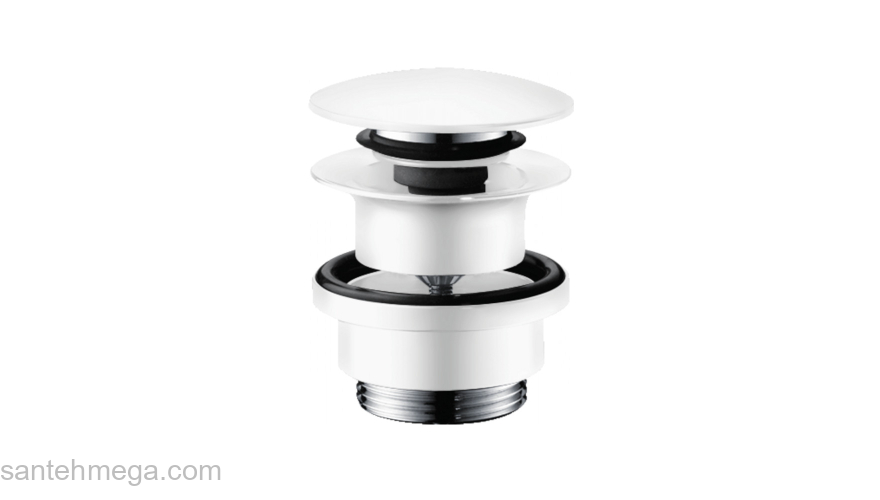 Набор Hansgrohe для слива push-open для раковины и биде 50100700, матовый белый. Фото