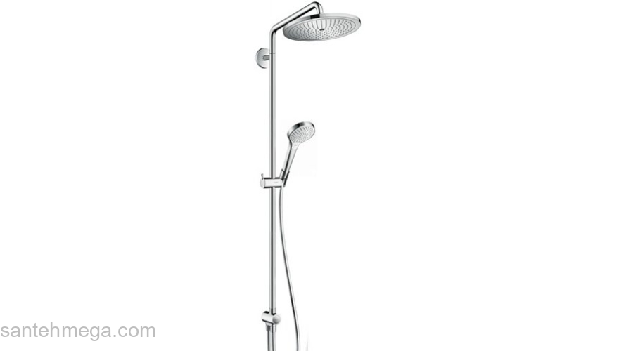 Душевая стойка Hansgrohe Croma Select 280 Air 1jet Showerpipe Reno EcoSmart 26793000. Фото