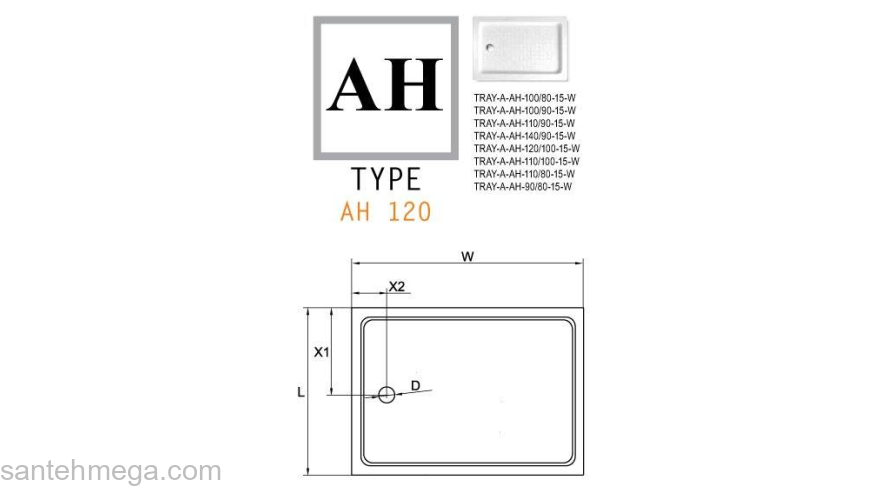 Душевой поддон акриловый CEZARES TRAY-A-AH-140/90-15-W. Фото