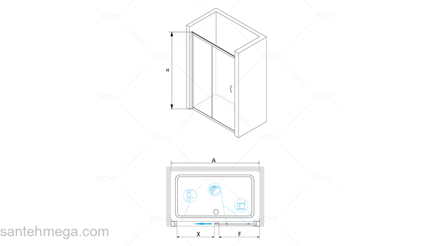 Душевая дверь RGW PASSAGE PA-016 350801612-11 120 см. Фото