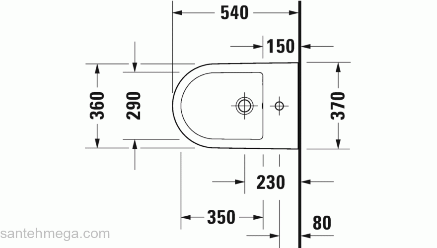 Биде подвесное DURAVIT D-Neo 2294150000. Фото