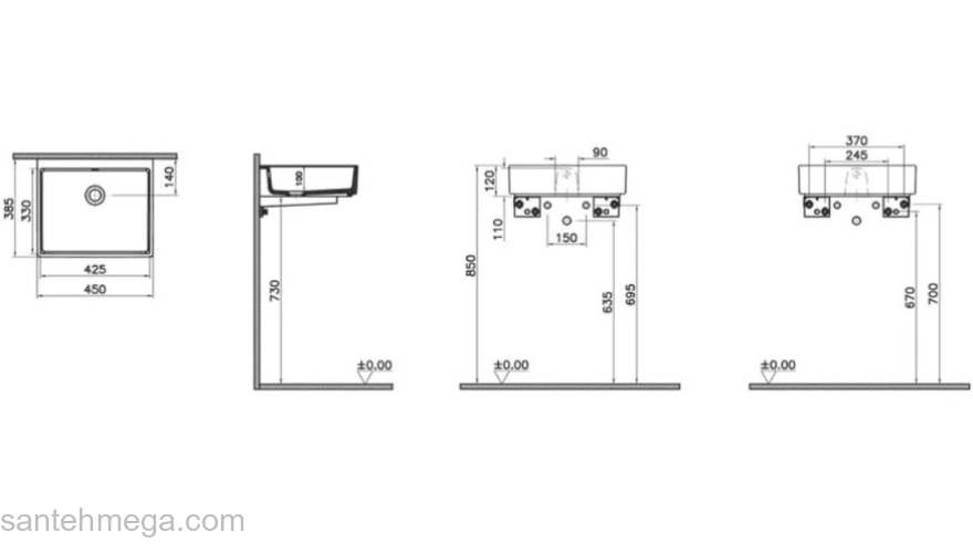 Раковина-чаша Vitra ArchiPlan 45х38 7403B003-0012. Фото