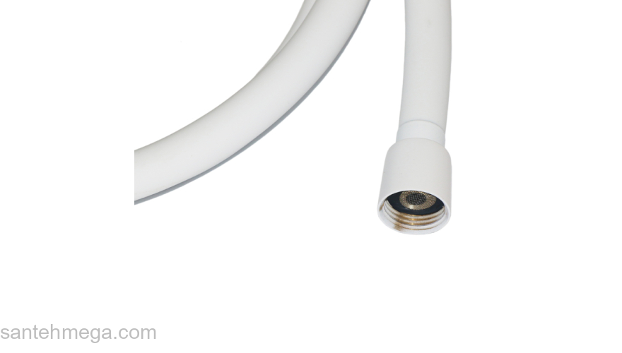 Шланг для душа белый матовый силиконовый 1,2м Optima Home IDDIS OPH12WLi19. Фото