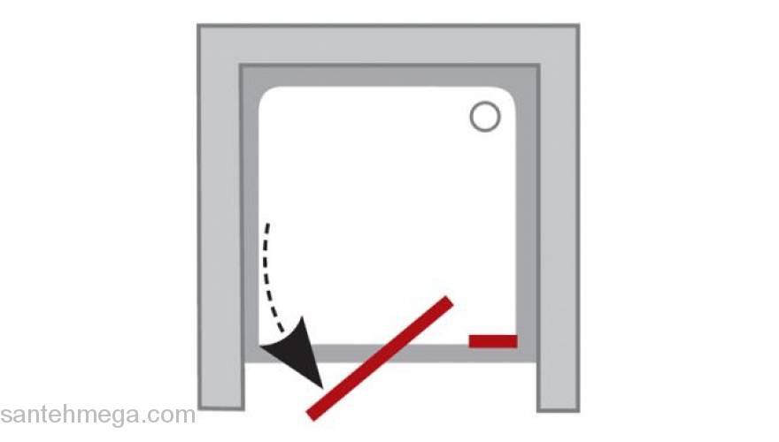 Душевая дверь двухэлементная RAVAK Pivot PDOP2-100 (белый+транспарент) 03GA0100Z1. Фото