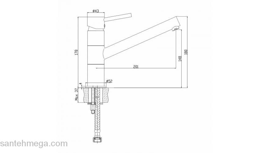 Смеситель для кухни IDDIS Velikan VL1BBSGi05. Фото