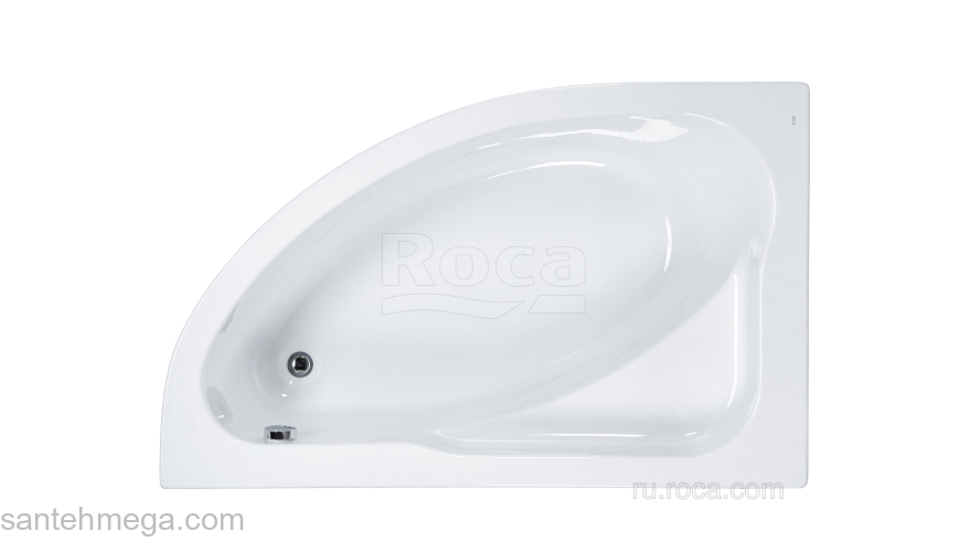 Ванна ROCA Welna 160x100 L асимметричная белая ZRU9302997. Фото