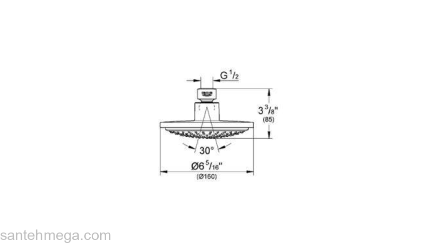 Верхний душ GROHE Euphoria Cosmopolitan 28233000. Фото