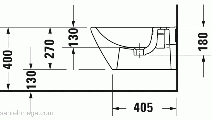 Биде подвесное DURAVIT D-Neo 2294150000. Фото