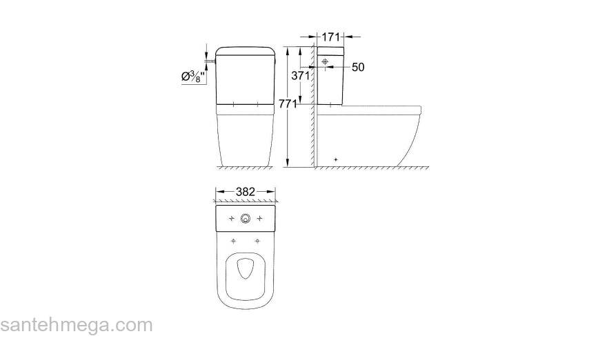 Бачок GROHE Euro Ceramic 39333000. Фото