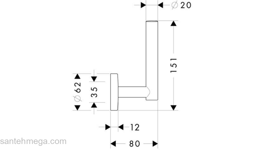 Держатель бумаги Hansgrohe Logis 40517000 для ванной комнаты. Фото