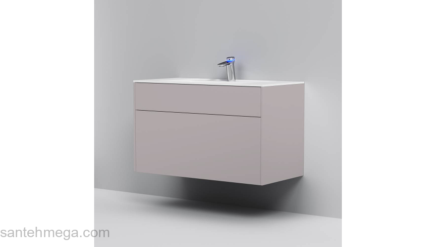 База под раковину подвесная 100 см, 3 ящика, элегантный серый AM.PM Inspire 2.0 M50AFHX1003EGM. Фото