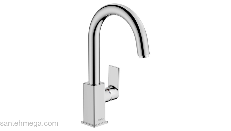 Смеситель для раковины со сливным гарнитуром Hansgrohe Vernis Shape 210 71564000 хром. Фото