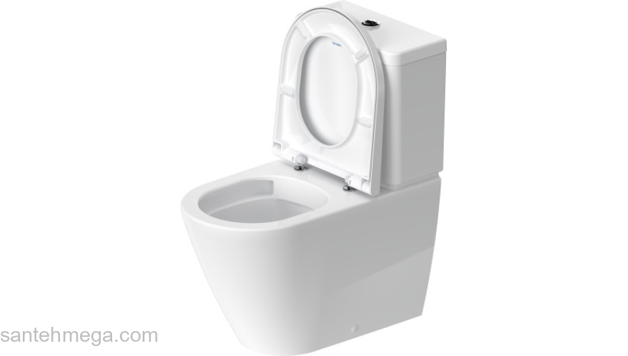 Унитаз напольный под бачок DURAVIT D-Neo Rimless 2002090000. Фото