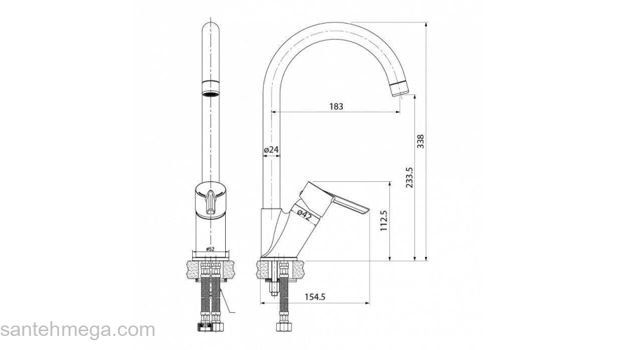 Смеситель для кухни Kitchen Line IDDIS K11SB0Ji05. Фото