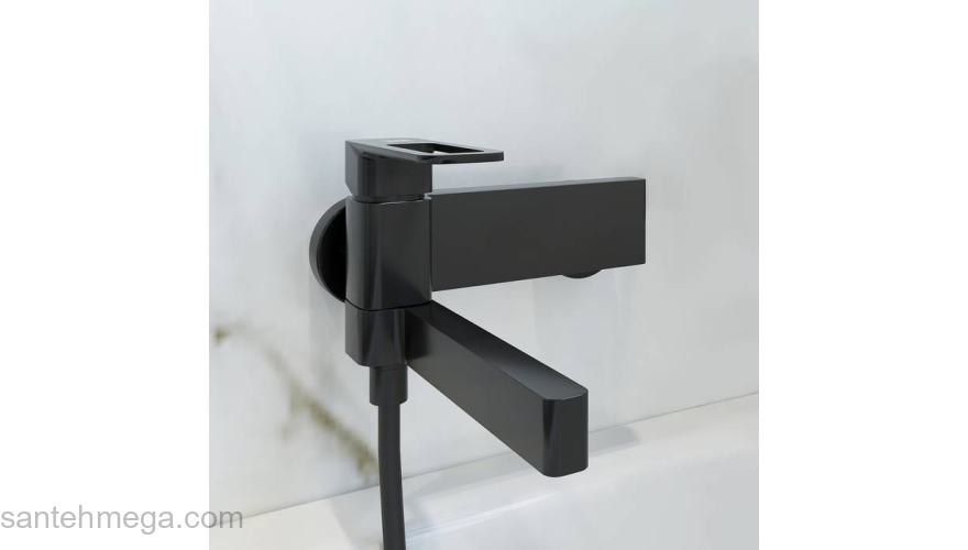 Смеситель для ванны черный Slide IDDIS SLIBL00i02WA. Фото