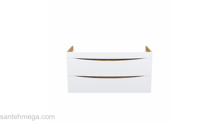 Тумба подвесная 100 см белая/золотистый дуб Cloud IDDIS CLO10Y0i95 подходит ум. 0131000i28. Фото