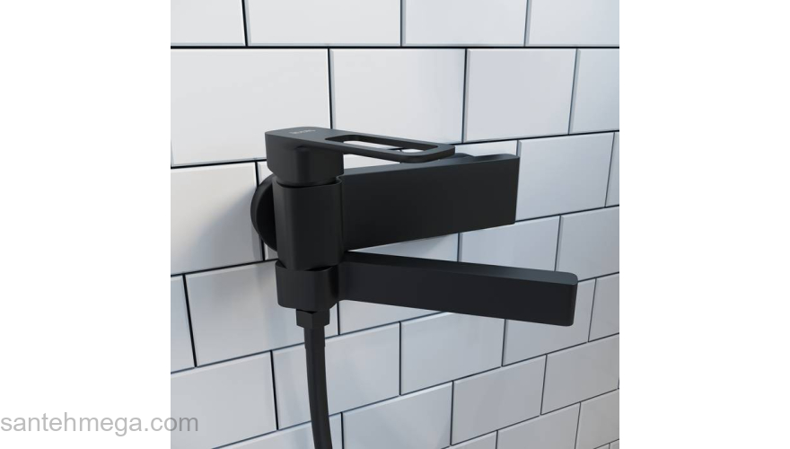 Смеситель для ванны черный Slide IDDIS SLIBL00i02WA. Фото