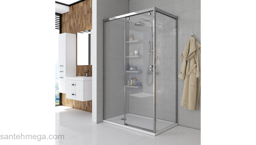 Душевое ограждение Акватон Ritsa прямоугольное L 90х120х200 1AX003SSXX000. Фото