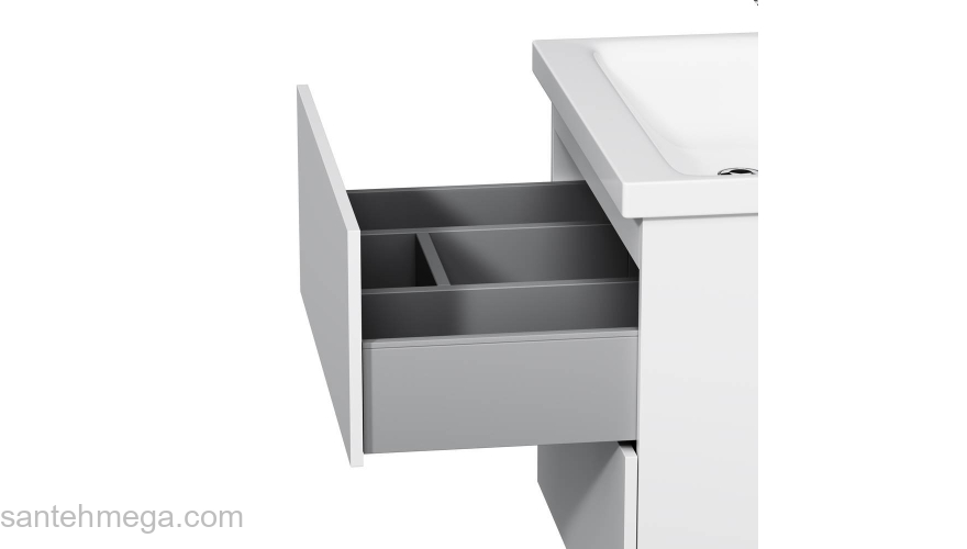 База под раковину подвесная 60 см, 2 ящика, белый глянец AM.PM Gem M90FHX06022WG. Фото