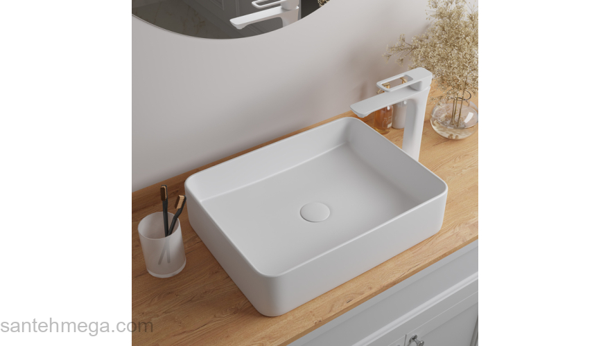 Умывальник накладной IDDIS Bridge 50х39 BRIWS05i27 Белый глянцевый. Фото