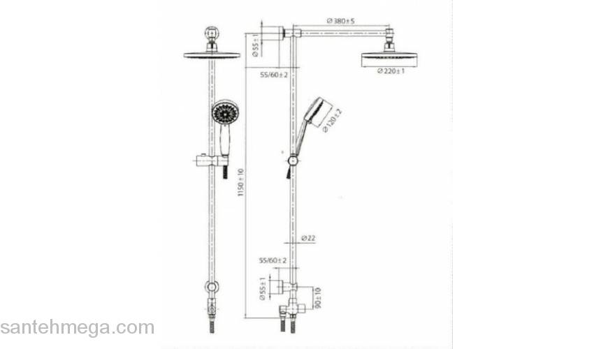 Душевая система IDDIS Renior Shower RENSS5FI76. Фото