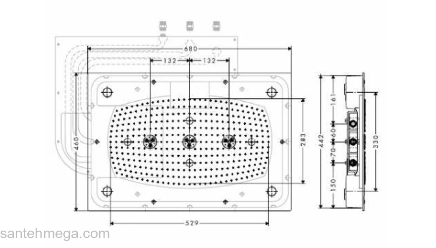 Верхний душ (тарелка) HANSGROHE Raidance Rainmaker 28417000. Фото