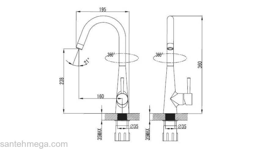 Смеситель для кухни IDDIS Arro ARRSB00i05. Фото