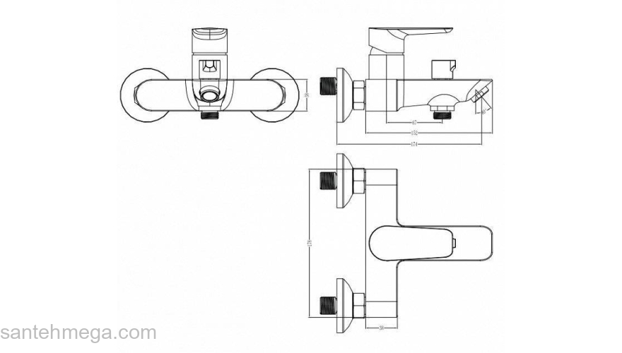 Смеситель для ванны Cloud IDDIS CLOSB02i02WA. Фото