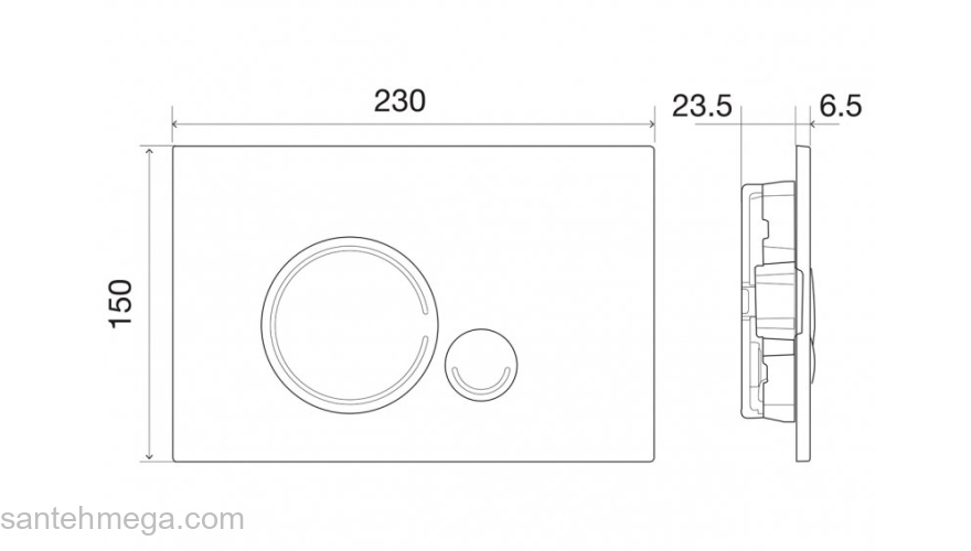 Кнопка смыва BelBagno SFERA хром глянцевый BB015-SR-CHROME. Фото