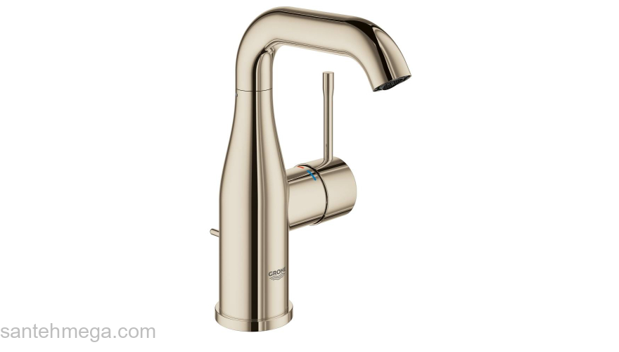 GROHE 23462BE1 Essence+ Смеситель однорычажный для раковины U-излив, сливной гарнитур. Фото