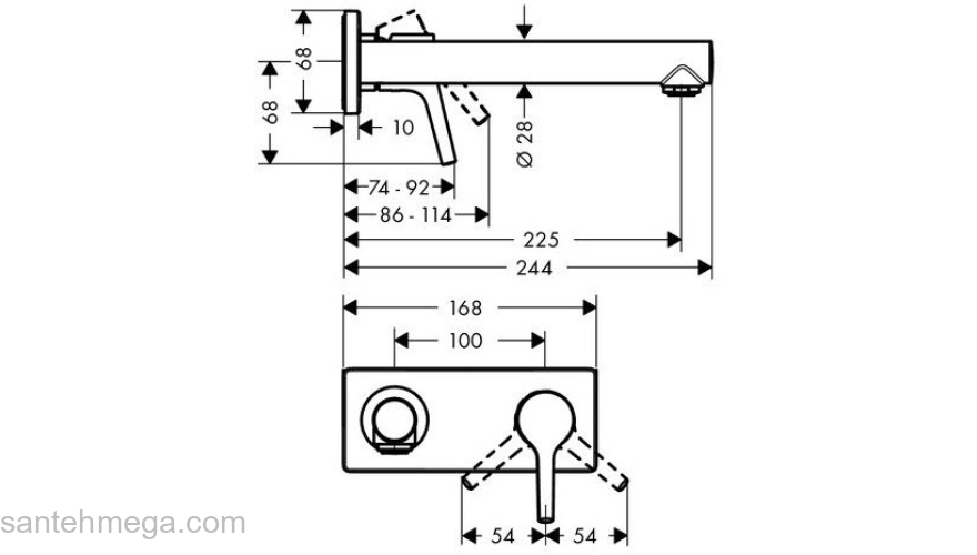 Смеситель для раковины Hansgrohe Talis S 72111000. Фото