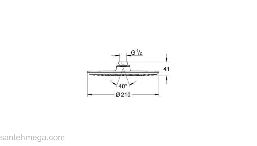 Верхний душ GROHE Rainshower Cosmopolitan 2836800E. Фото