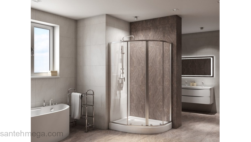 Душевой угол BELBAGNO DUE-RH-2-100/80-C-Cr. Фото