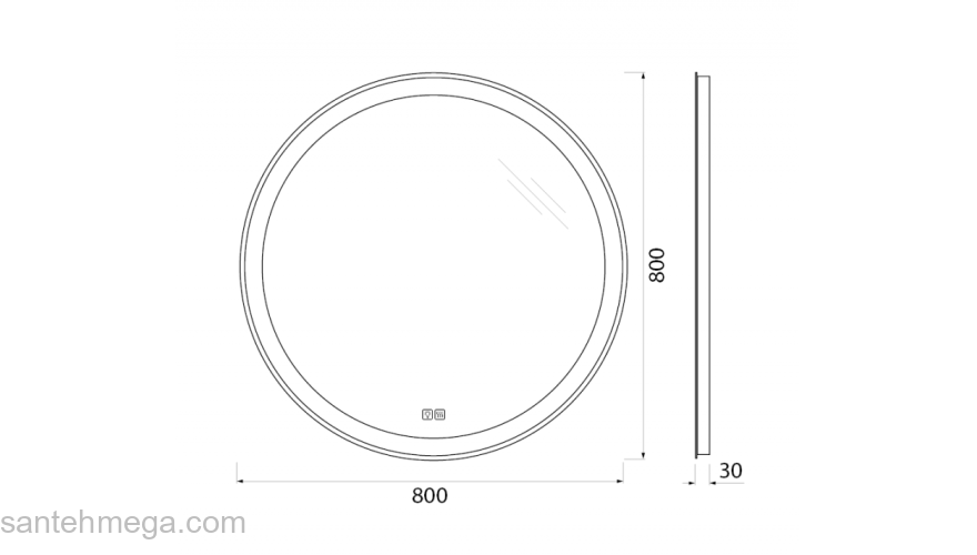 Зеркало BELBAGNO SPC-RNG-800-LED-TCH. Фото