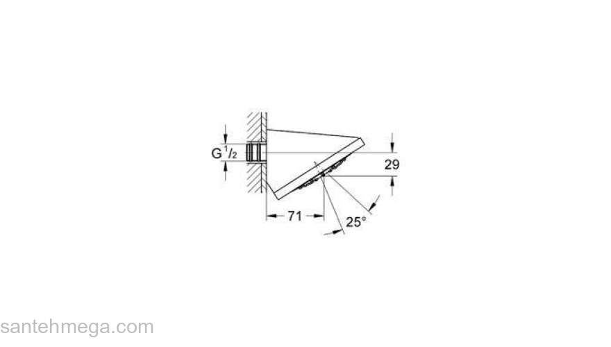 Верхний душ GROHE Rainshower F 27253000. Фото